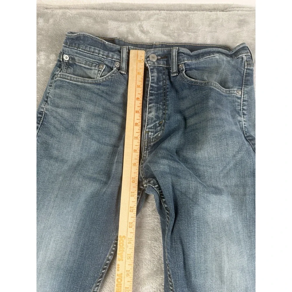 Levi's 505 Jeans Men's 32x30 Blue Denim Regular Fit Distressed Frayed Hem